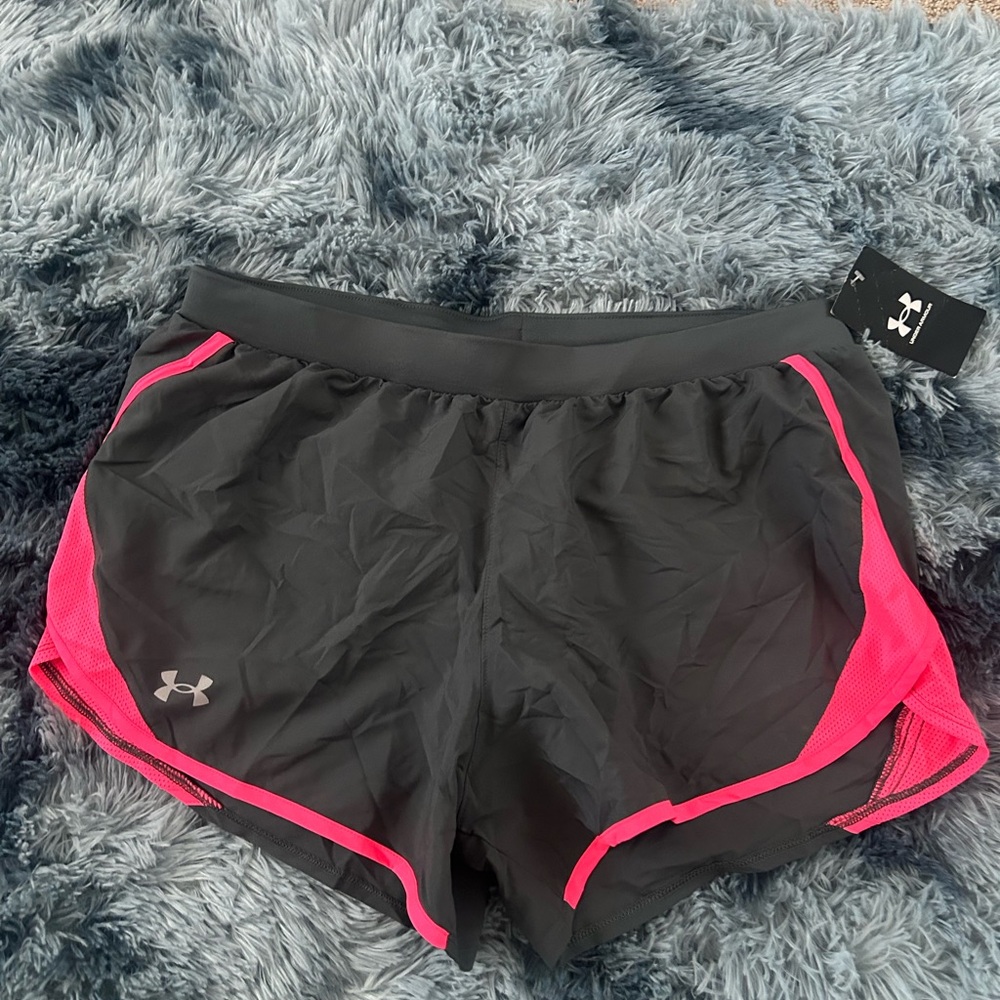 Under Armour Women's Athletic Shorts in Black and Pink
